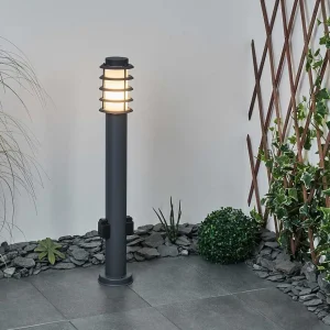 hofstein Luminaires Extérieurs Avec Prise>Borne Lumineuse Tunes Anthracite, 1 Lumiere