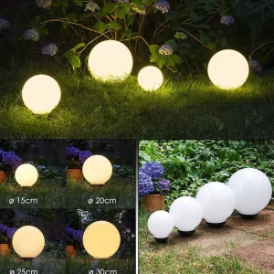 hofstein Lampes Solaires>Boule Lumineuse Campinas Led Noir, Blanc, 1 Lumiere