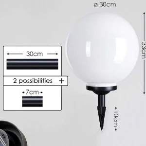 hofstein Lampes Solaires>Boule Lumineuse Campinas Led Noir, Blanc, 1 Lumiere