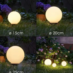 hofstein Lampes Solaires>Boule Lumineuse Campinas Led Noir, Blanc, 1 Lumiere