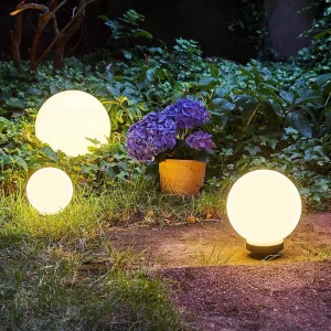 hofstein Lampes Solaires>Boule Lumineuse Campinas Led Noir, Blanc, 1 Lumiere