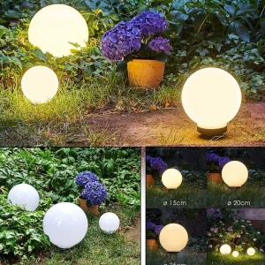 hofstein Lampes Solaires>Boule Lumineuse Campinas Led Noir, Blanc, 1 Lumiere