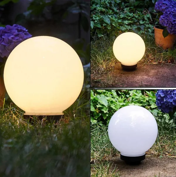 hofstein Lampes Solaires>Boule Lumineuse Campinas Led Noir, Blanc, 1 Lumiere