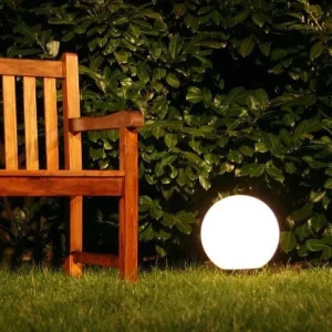 hofstein Balises Lumineuses>Boule Lumineuse De Jardin 20 Cm Blanc, 1 Lumiere