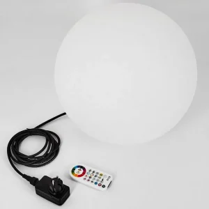 Idual Idual>Boule Lumineuse Diana Led Nickel Mat, 1 Lumiere, Telecommandes, Changeur De Couleurs