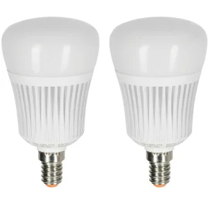 hofstein Ampoules Led>Candal E14 Led Rgb 7 Watt 2200-6500 Kelvin 470 Lumen Set De 2 Avec Telecommande