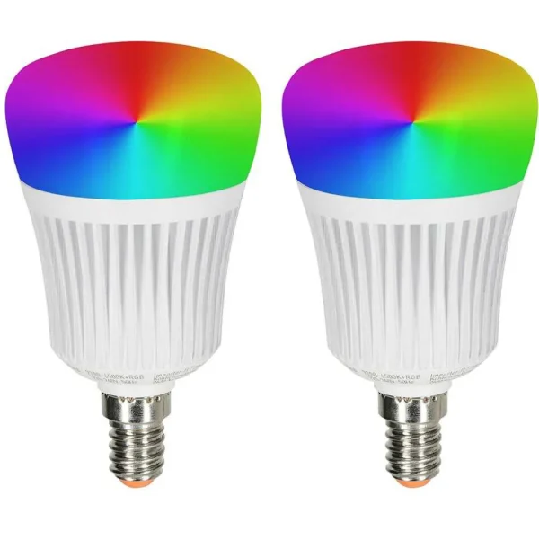 Idual Idual> E14 Led Rgb 7 Watt 2200-6500 Kelvin 470 Lumen Lot De 2 Avec Telecommande