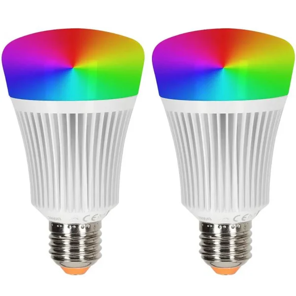 Idual Idual> E27 Led Rgb 11 Watt 2200-6500 Kelvin 806 Lumen Lot De 2 Avec Telecommande