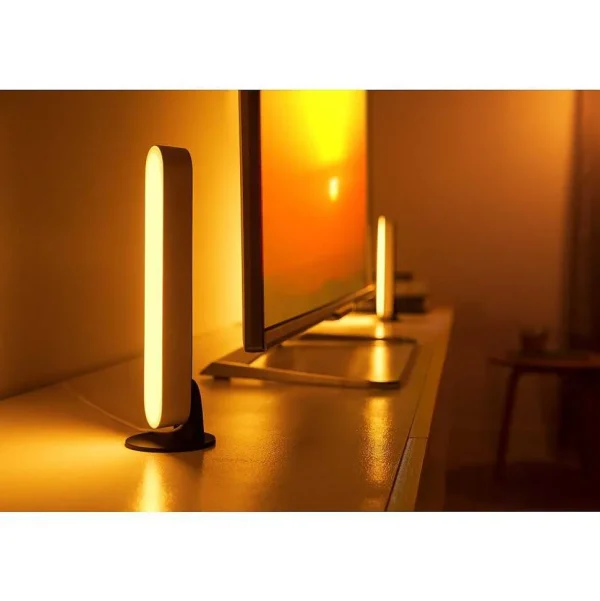 Luminaires Philips Philips Hue>Kit De Base Double Philips Hue Ambiance White & Color Play Lightbar Led Noir, Blanc, 2 Lumieres, Changeur De Couleurs