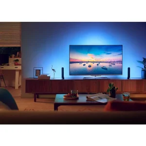 Luminaires Philips Philips Hue>Kit De Base Double Philips Hue Ambiance White & Color Play Lightbar Led Noir, 2 Lumieres, Changeur De Couleurs