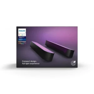 Luminaires Philips Philips Hue>Kit De Base Double Philips Hue Ambiance White & Color Play Lightbar Led Noir, 2 Lumieres, Changeur De Couleurs