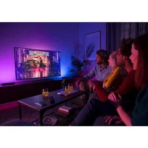 Luminaires Philips Philips Hue>Kit De Base Double Philips Hue Ambiance White & Color Play Lightbar Led Noir, 2 Lumieres, Changeur De Couleurs