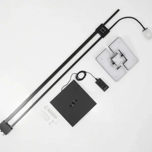 hofstein Lampadaires Et Lampadaires A Vasque>Lampadaire A Vasque Janze Led Noir, 2 Lumieres