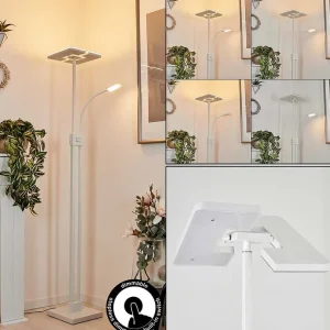 hofstein Lampadaires Et Lampadaires A Vasque>Lampadaire A Vasque Janze Led Blanc, 2 Lumieres