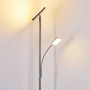 hofstein Lampadaires Et Lampadaires A Vasque>Lampadaire A Vasque Veteli Led Acier Inoxydable, 2 Lumieres