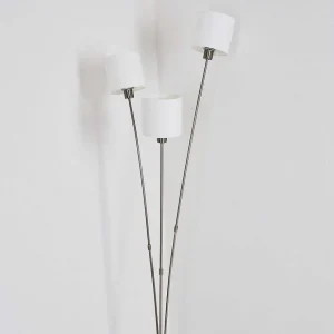 hofstein Lampadaires Et Lampadaires A Vasque>Lampadaire Alsen Nickel Mat, 3 Lumieres