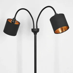 hofstein Lampadaires Et Lampadaires A Vasque>Lampadaire Alsen Noir, 2 Lumieres