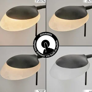 hofstein Lampadaires Et Lampadaires A Vasque>Lampadaire Biot Led Noir, 2 Lumieres