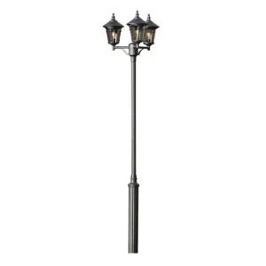 Luminaires Konstsmide Divers>Lampadaire Exterieur Konstsmide Virgo Noir, 3 Lumieres