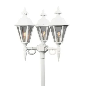 Luminaires Konstsmide Divers>Lampadaire Exterieur Konstsmide Pallas Blanc, 3 Lumieres