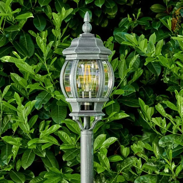 hofstein Balises Lumineuses>Lampadaire Exterieur Lentua Vert, Noir, 1 Lumiere