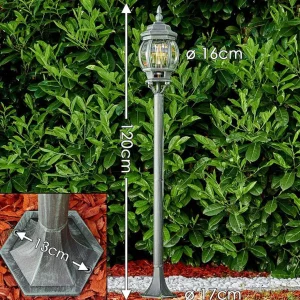 hofstein Balises Lumineuses>Lampadaire Exterieur Lentua Vert, Noir, 1 Lumiere