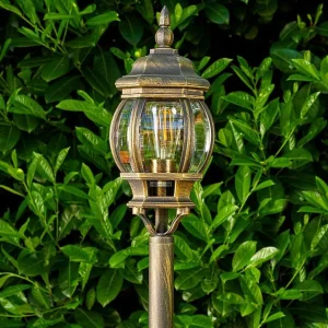 hofstein Balises Lumineuses>Lampadaire Exterieur Lentua Brun Dore, 1 Lumiere