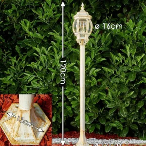 hofstein Balises Lumineuses>Lampadaire Exterieur Lentua Or, 1 Lumiere