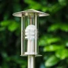 hofstein Balises Lumineuses>Lampadaire Fukuoka Acier Inoxydable, Transparent, 1 Lumiere