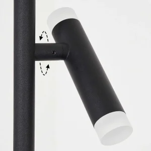 hofstein Lampadaires Et Lampadaires A Vasque>Lampadaire Pousseline Led Noir, 1 Lumiere