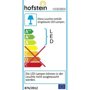 hofstein Lampes À Poser>Lampadaire Rezat Led Noir Dore, 1 Lumiere