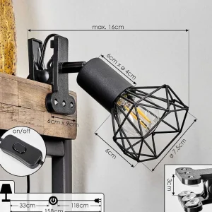 hofstein Lampes À Poser>Lampe A Clipper Baripada Noir, 1 Lumiere