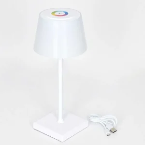 hofstein Lampes Rechargeables Et Lampes À Piles>Lampe A Poser Burzaco Led Blanc, 1 Lumiere, Changeur De Couleurs