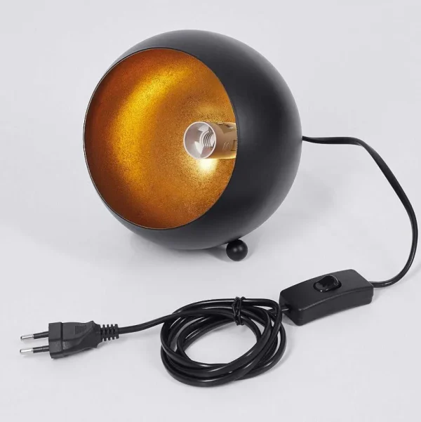 hofstein Lampes À Poser>Lampe A Poser Hajo Noir Dore, 1 Lumiere