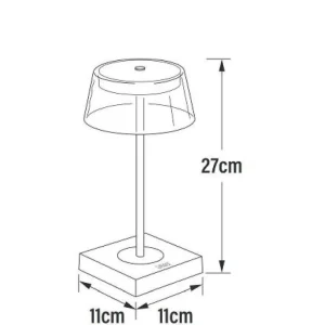 Luminaires Konstsmide Lampes Rechargeables Et Lampes À Piles>Lampe A Poser Konstsmide Scilla Led Noir, 1 Lumiere