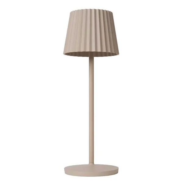 Luminaires Lucide Lampes Rechargeables Et Lampes À Piles>Lampe A Poser Lucide Justine Led Beige, 1 Lumiere