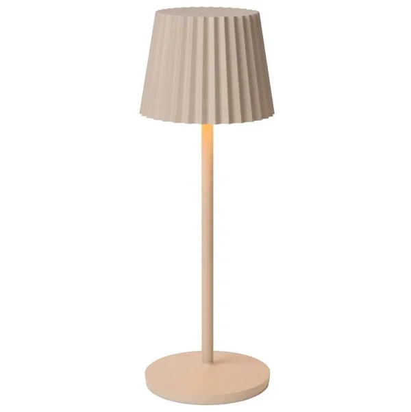 Luminaires Lucide Lampes Rechargeables Et Lampes À Piles>Lampe A Poser Lucide Justine Led Beige, 1 Lumiere