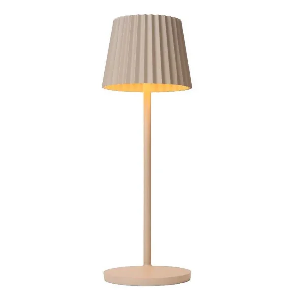 Luminaires Lucide Lampes Rechargeables Et Lampes À Piles>Lampe A Poser Lucide Justine Led Beige, 1 Lumiere