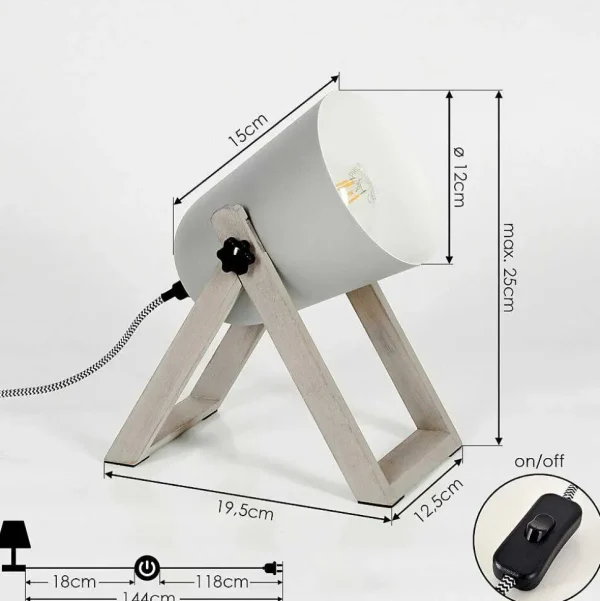 hofstein Lampes À Poser>Lampe A Poser Novilly Bois Clair, 1 Lumiere