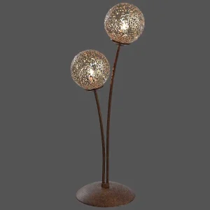 Luminaires Paul Neuhaus Luminaires Marocains>Lampe A Poser Paul Neuhaus Greta Rouille, 2 Lumieres