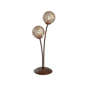 Luminaires Paul Neuhaus Luminaires Marocains>Lampe A Poser Paul Neuhaus Greta Rouille, 2 Lumieres