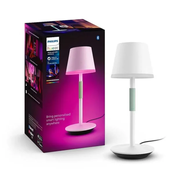 Luminaires Philips Lampes Rechargeables Et Lampes À Piles>Lampe A Poser Philips Hue Go Led Vert, Blanc, 1 Lumiere, Changeur De Couleurs