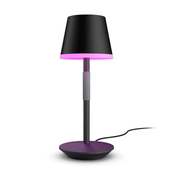 Luminaires Philips Lampes Rechargeables Et Lampes À Piles>Lampe A Poser Philips Hue Go Led Gris, Noir, 1 Lumiere, Changeur De Couleurs