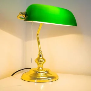 hofstein Lampes À Poser>Lampe De Banquier Laiton, 1 Lumiere