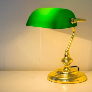 hofstein Lampes À Poser>Lampe De Banquier Laiton, 1 Lumiere