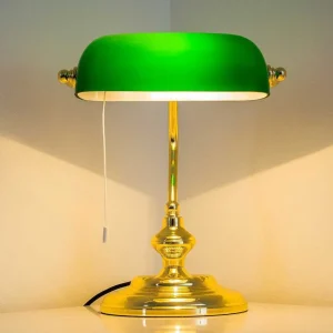 hofstein Lampes À Poser>Lampe De Banquier Laiton, 1 Lumiere