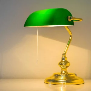 hofstein Lampes À Poser>Lampe De Banquier Laiton, 1 Lumiere