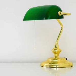 hofstein Lampes À Poser>Lampe De Banquier Laiton, 1 Lumiere