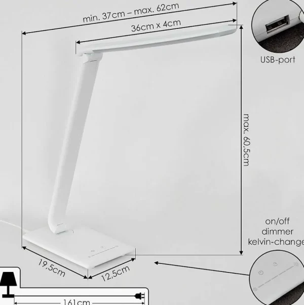 hofstein Lampes À Poser>Lampe De Table Chozendo Led Blanc, 1 Lumiere