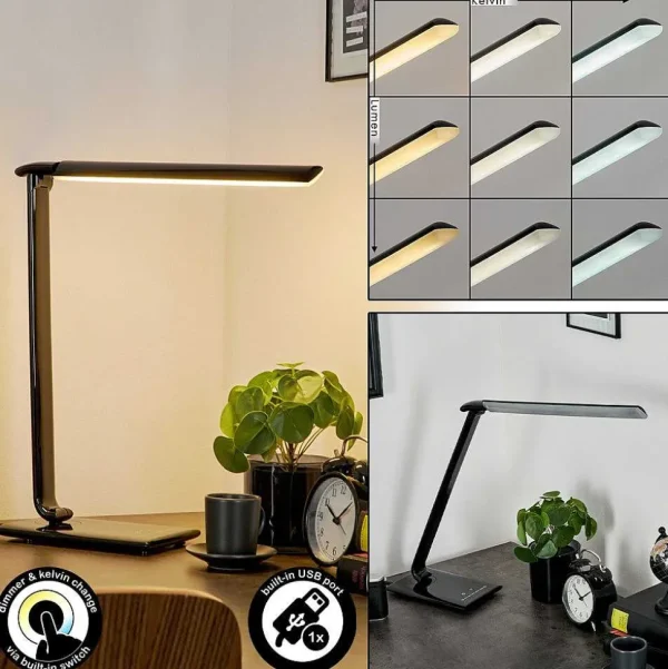 hofstein Lampes À Poser>Lampe De Table Chozendo Led Noir, 1 Lumiere